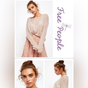 Free People Angel Soft Pullover 💕 light mauve pink. Size Med GUC!